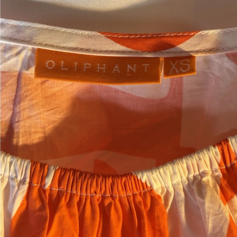 Oliphant Vibrant Orange and White Crop Top - XS - Picture 3 of 7